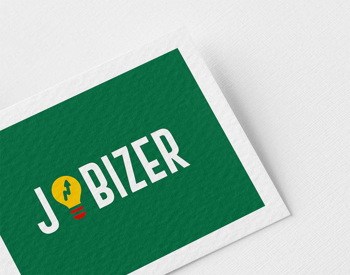 Mockup du logo Jobizer