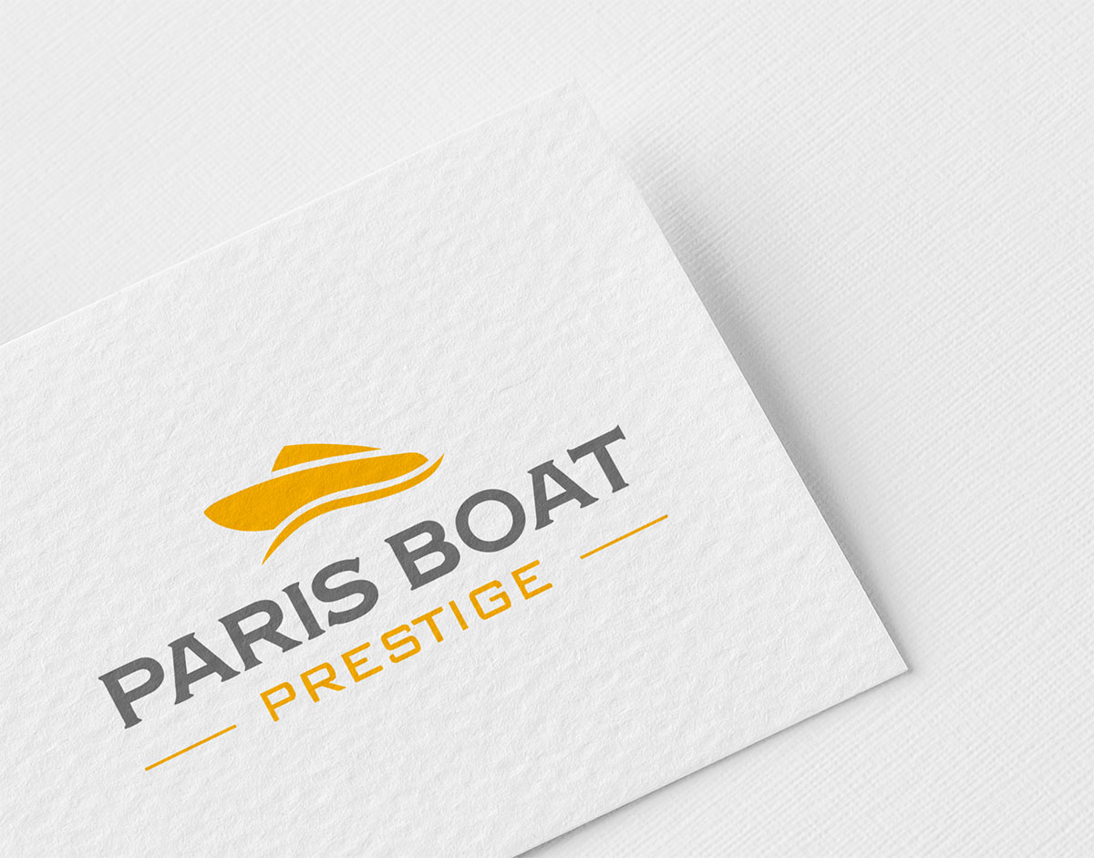 Mockup du logo Paris Boat Prestige