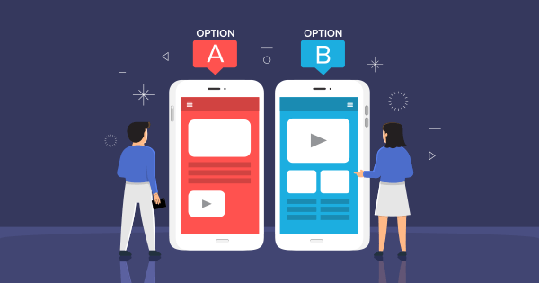 Illustration d'un article de blog sur l'A/B testing